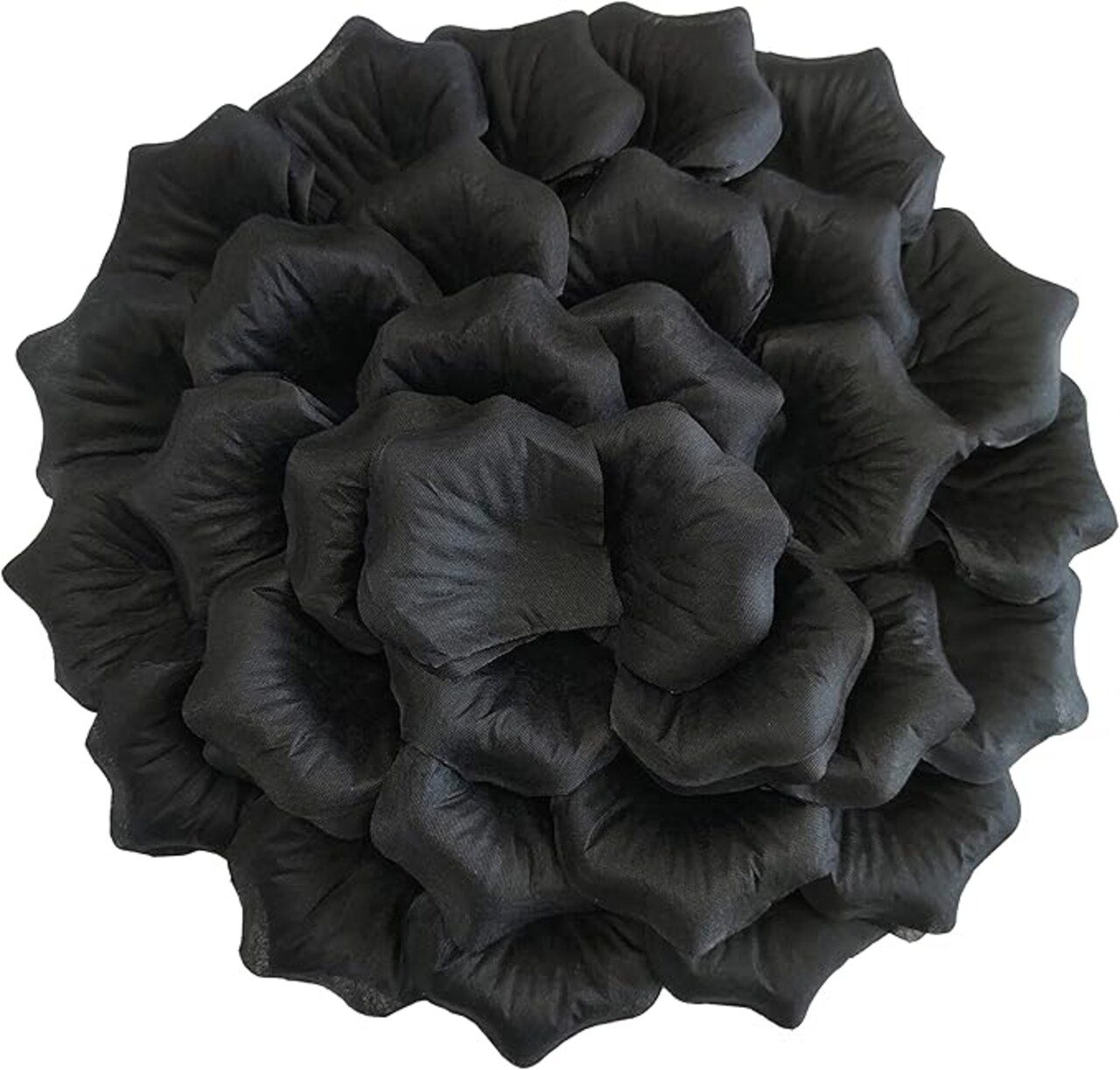 0.9LB Black Rose Petals, 5000 Pcs Black Fake Flowers Petals for Weddings,Flower Petals for Romantic Night for Him Set,Faux Silk Rose Petals for Valentine's Day Decorations(2.3'')